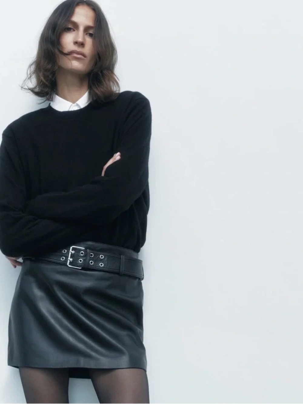 Zara limited edition Leather  Skirt